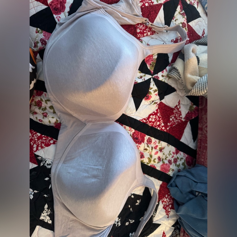 No Underwire Light Gray Bra (44DD)